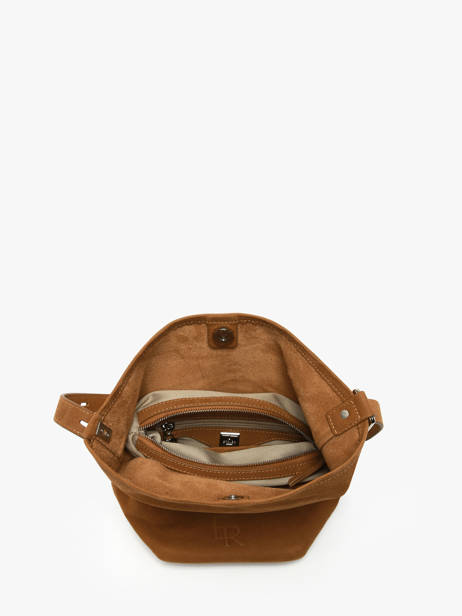 Cross Body Tas Cavalier Nubuck Leder Etrier Bruin cavalier nubuck ECAN126S ander zicht 3